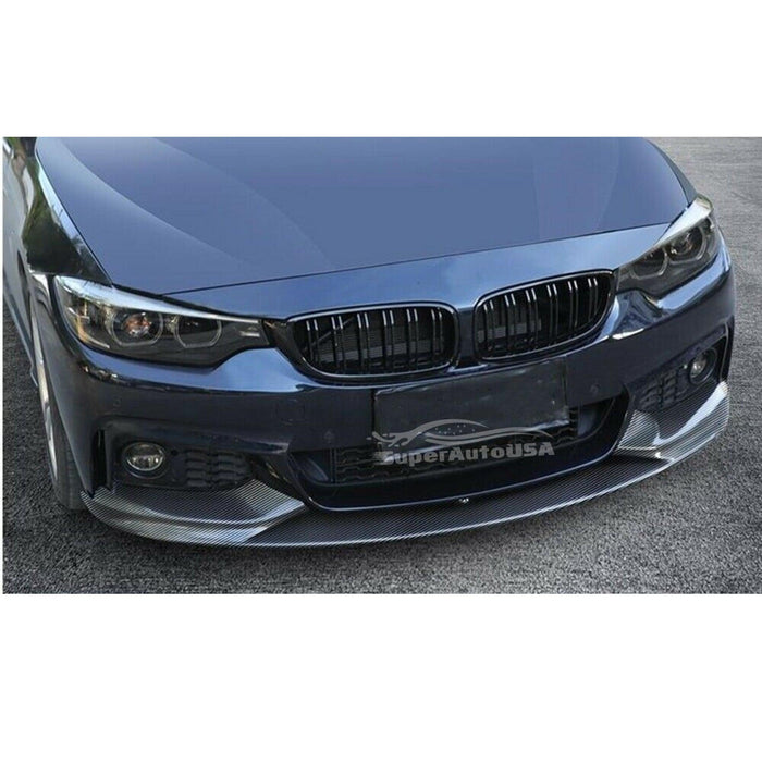 Fits 2014-2020 BMW F32 F33 F36 4 Series M Sport Front Lip Spoiler (Carbon Fiber Print)