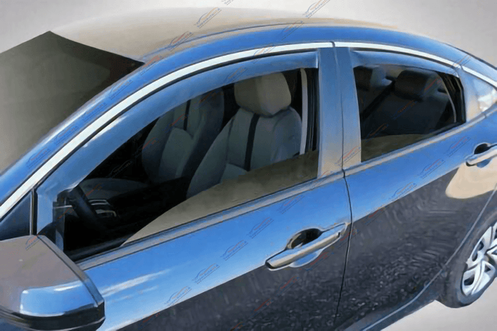 Fits 2015-2021 Mercedes C-Class C300 C43 In-Channel Vent Window Visors Rain Guards
