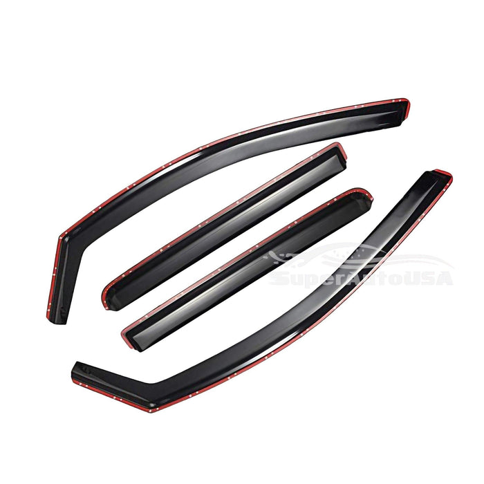 Detailed installation shot of the In-Channel Vent Window Visors Rain Guards on Fits 2023-2025 Acura Integra, offering shade and rain protection