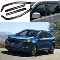 Fits 2015-2024 Ford Edge In-Channel Vent Window Visors Rain Sun Wind Guards Shade Deflectors