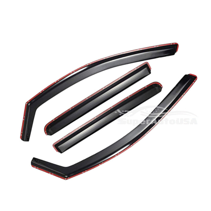 Fits 2015-2024 Ford Edge In-Channel Vent Window Visors Rain Sun Wind Guards Shade Deflectors