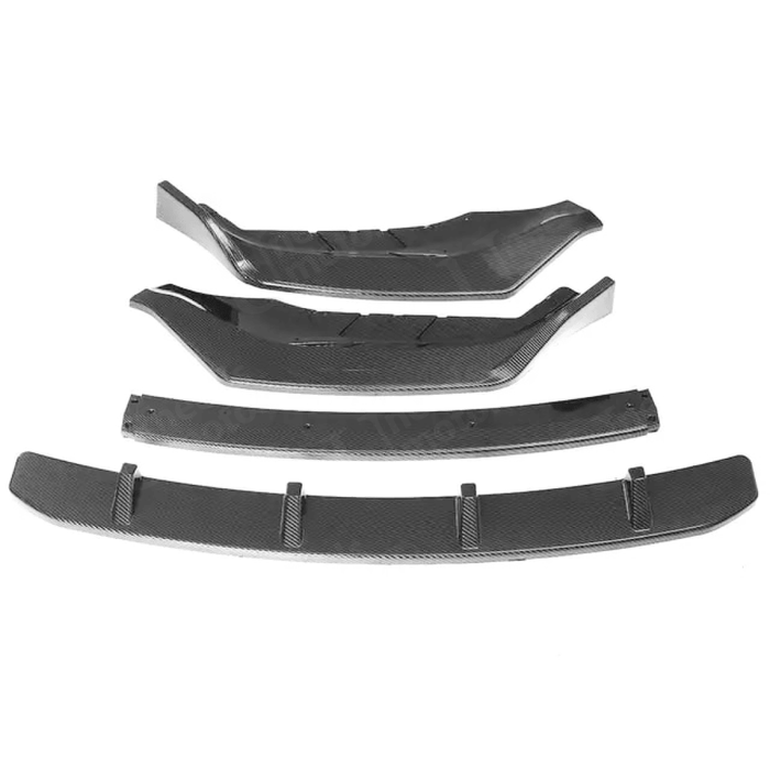 Fits 2018-2021 BMW X3 G01 Gloss Black/ Carbon Fiber Print Front Bumper Lip Spoiler