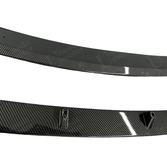 Fits 2018-2021 BMW X3 G01 Gloss Black/ Carbon Fiber Print Front Bumper Lip Spoiler