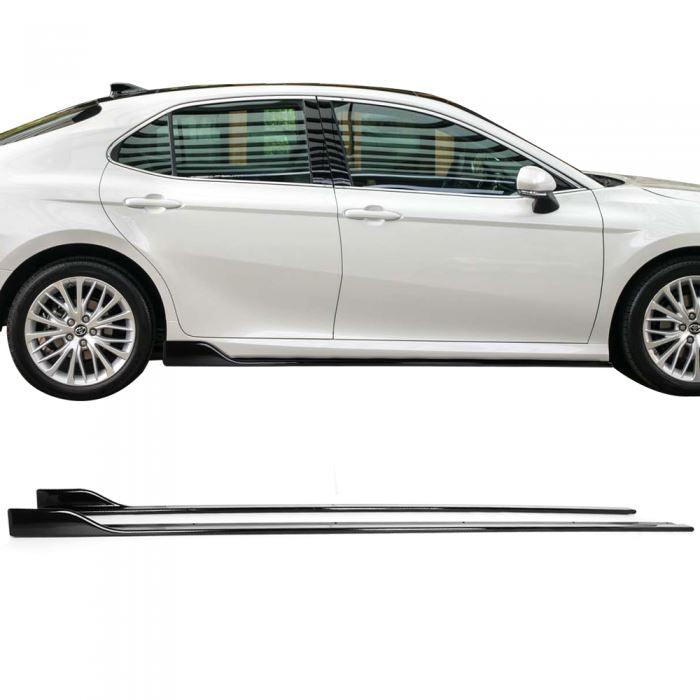 Fits 2018-2023 Toyota Camry Set of 2 Side Body Skirts Extensions Gloss Black
