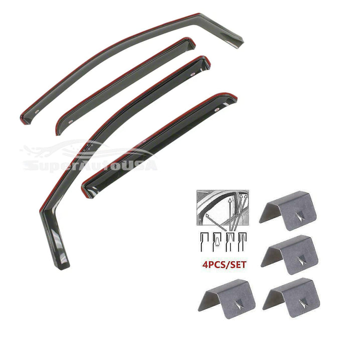 Fits 2020-2025 Hyundai IONIQ5 In-Channel Window Visors Rain Sun Guards