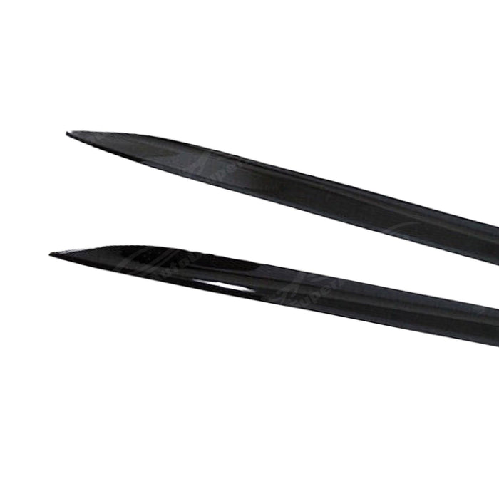 Side angle shot of 2021-2024 BMW 4 Series G22 G23 with aero kit side skirts in gloss black, merging style with performance