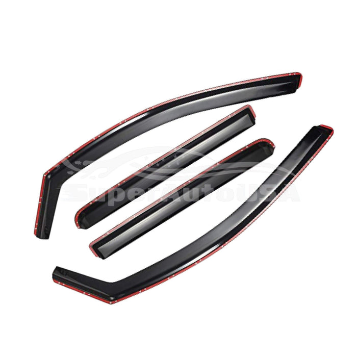 Fits 2021 & Up Chevrolet Suburban In-Channel Vent Window Visors Rain Sun Wind Guards Shade Deflectors