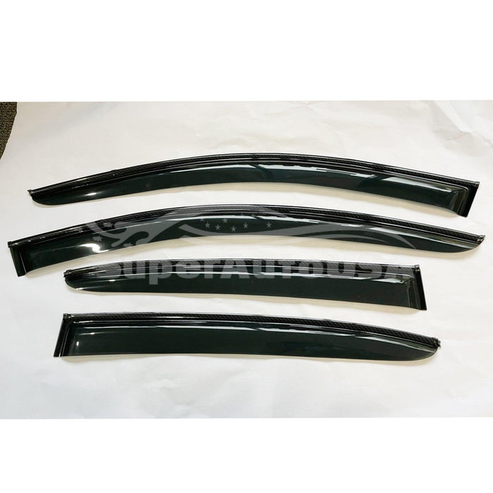 Fits Acura ILX 2013-2024 Carbon Fiber Trim Window Vent Visor Sun Guard Deflector