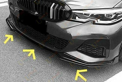 Fits BMW 3 Series G20 M Sport 2019-2022 Front Bumper Lip Car Spoiler (Gloss Black)