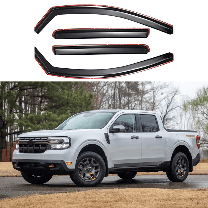 Fits Ford Maverick 2022-2025 In-Channel Wind Guards Window Visor Shade Protector