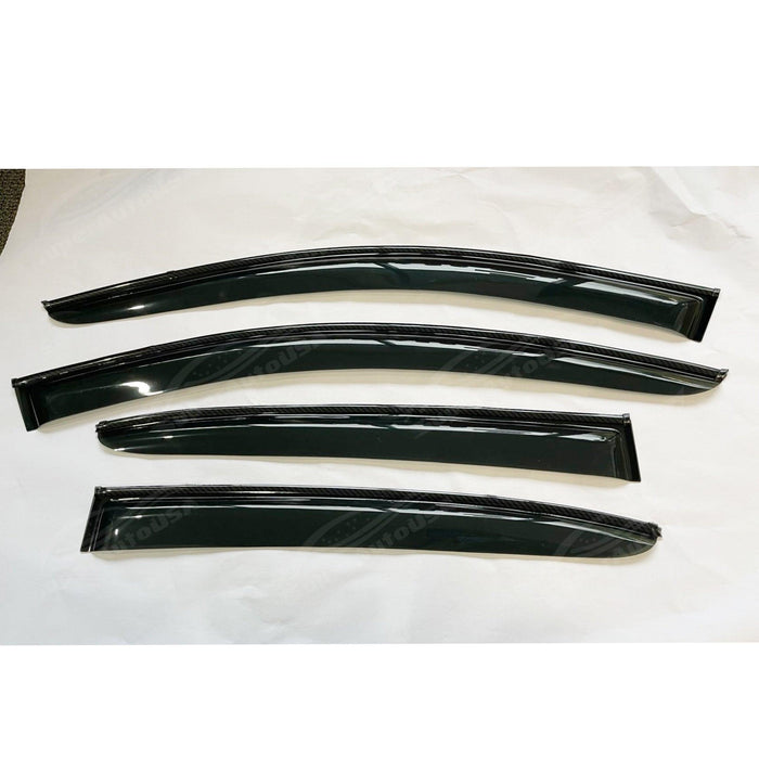 Fits Hyundai Elantra 2017-2020 Carbon Trim Window Visor Rear Roof Spoiler Bundle