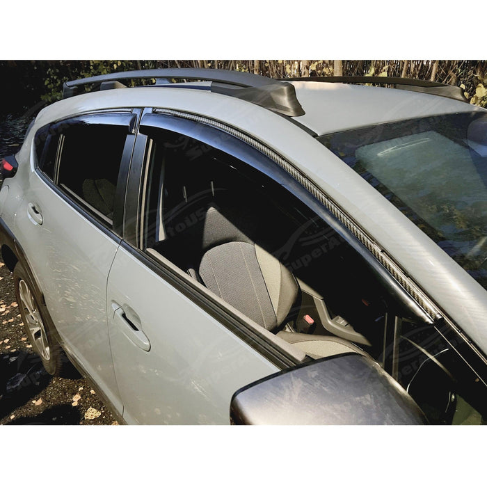 Fits Sportage 2023-2025 Carbon Fiber Print Trim Rain Guards Window Visors