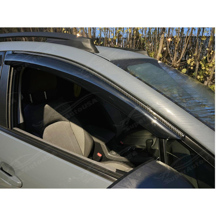 Fits Sportage 2023-2025 Carbon Fiber Print Trim Rain Guards Window Visors