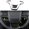 Fits Toyota Highlander 20-24 Carbon Fiber Print Steering Wheel Control Panel Cover Trim