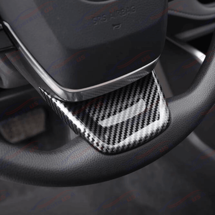 Fits Toyota Highlander 20-24 Carbon Fiber Print Steering Wheel Control Panel Cover Trim