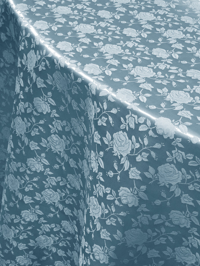 Floral Satin Jacquard Satin Table Linens & Rose Jacquard Tablecloths