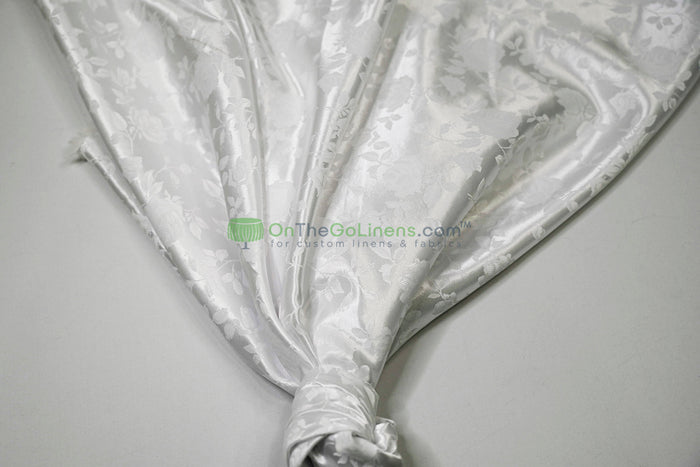 Floral Satin Jacquard Satin Table Linens & Rose Jacquard Tablecloths