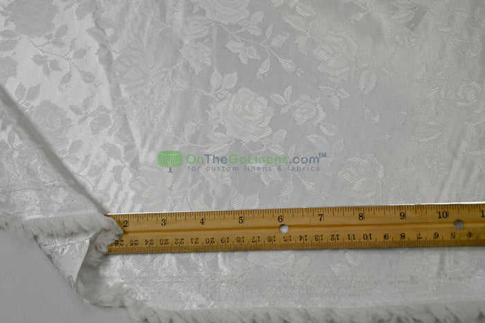 Floral Satin Jacquard Satin Table Linens & Rose Jacquard Tablecloths