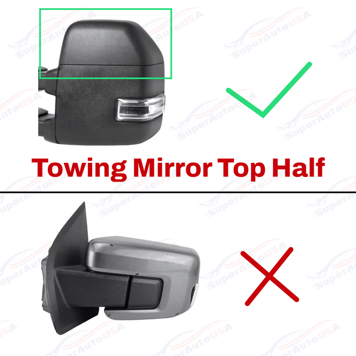 For 2017-2023 Ford F250 F350 F450 Super Duty Carbon Fiber Print Mirror Cover Cap