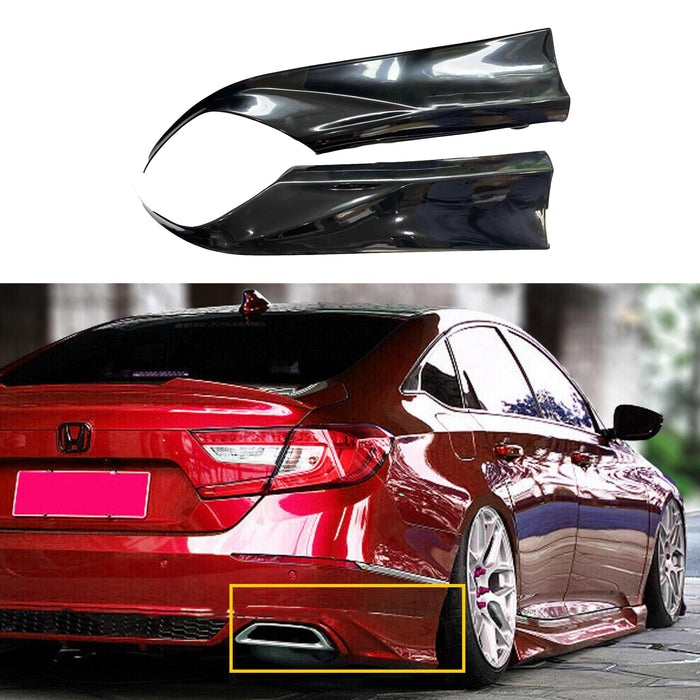 FOR 2018-2022 HONDA Accord Rear Bumper Splitter Corner Apron Spat Valance (Black)