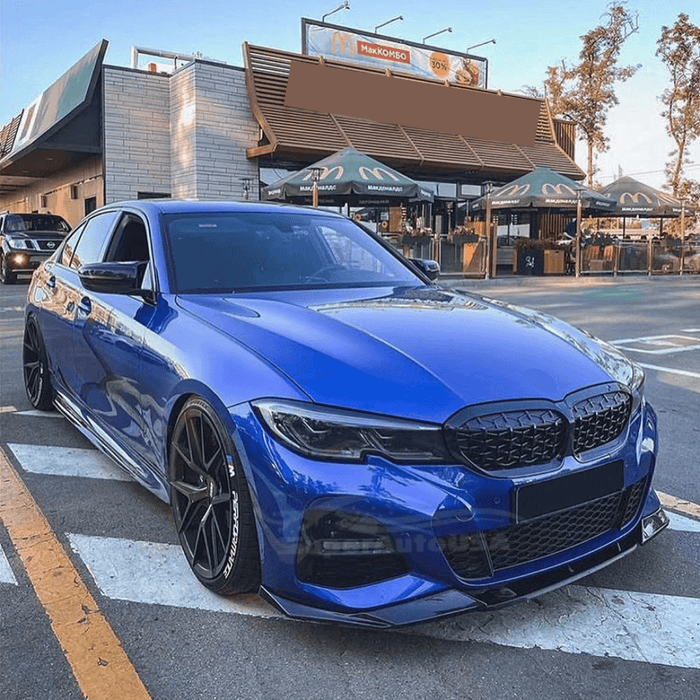 For 2019-2022 BMW 3 Series G20 VTEN Gloss Black Front Bumper Lip Spoiler