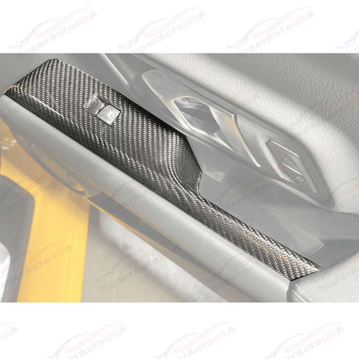 For 2020-Up Toyota Supra Carbon Fiber Side Door Panel Cover