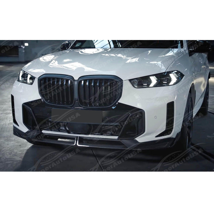 For 2024-2025 BMW X5 G05 M Sport LCI Gloss Black MP Style Front Splitter Lip Spoiler