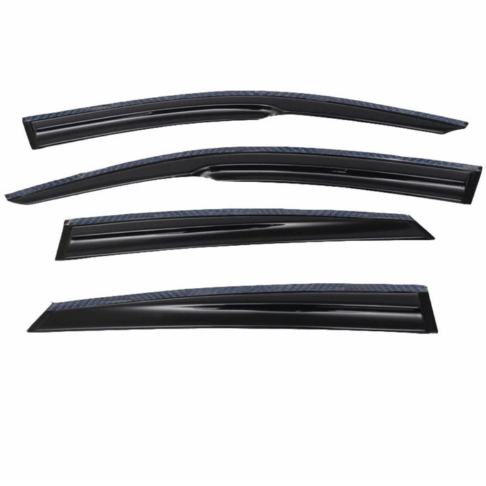 For Honda Civic 2016-2020 Carbon Fiber Print Trim Window Visors Rain Deflectors