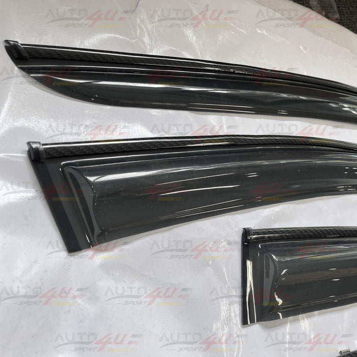 For Honda Civic 2016-2020 Carbon Fiber Print Trim Window Visors Rain Deflectors