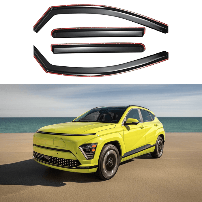 For Hyundai Kona 2024-2027 In-Channel Window Visors Rain Guards Shade Deflectors