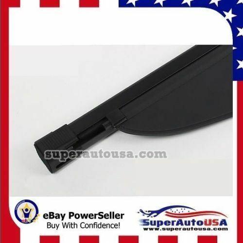 For Hyundai Santa Fe Sport 2017-2018 Luggage Rear Trunk Retractable Tonneau Cargo Cover and Free Net (Black)