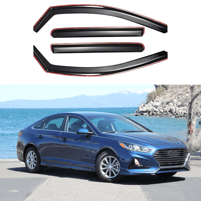For Hyundai Sonata 2015-19 In-Channel Window Visor Rain Wind Guard Shade Deflector