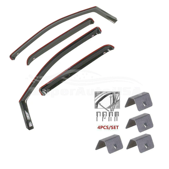 For Hyundai Tucson 2022-2025 In-Channel Vent Window Visors Rain Sun Wind Guards Shade Deflectors