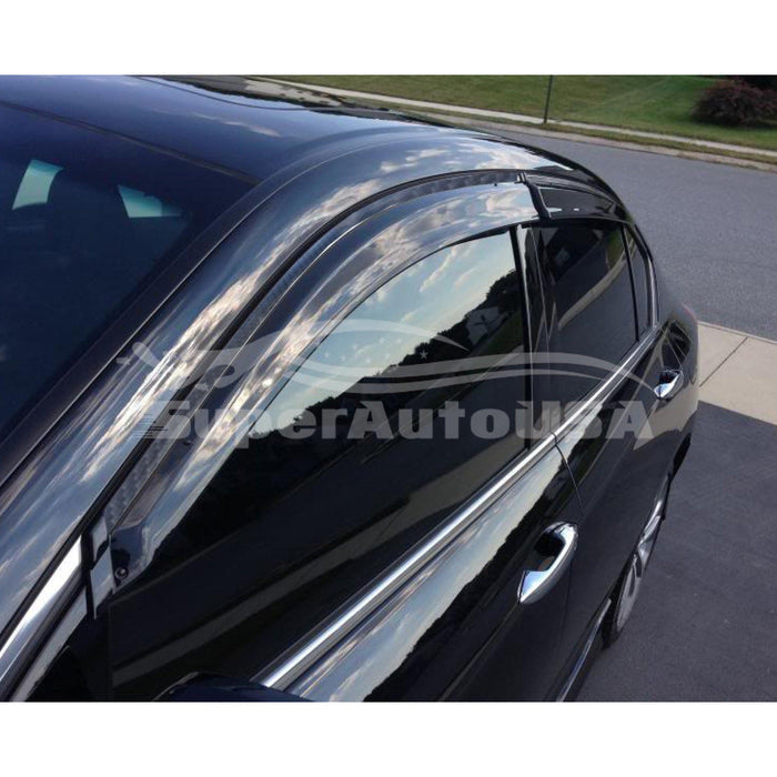 For Subaru Crosstrek 2018-23 Carbon Fiber Print Trims Window Visors Rain Guards