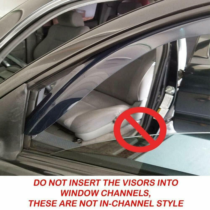 For Toyota Corolla 2020-2026 Chrome Trim Window Visor Rain Wind Guard Shade Deflector