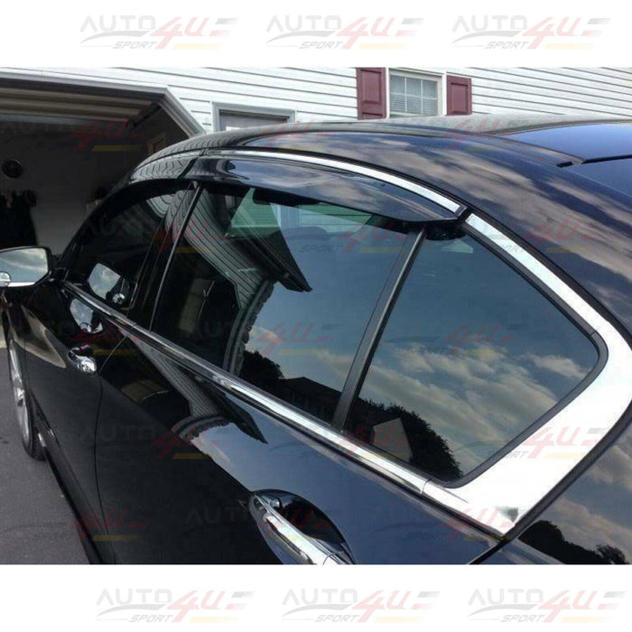 For Toyota Corolla 2020-2026 Chrome Trim Window Visor Rain Wind Guard Shade Deflector