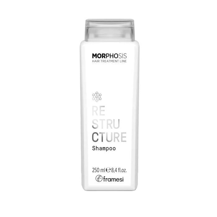 Morphosis ReStructure Shampoo bottle by Framesi on a white background