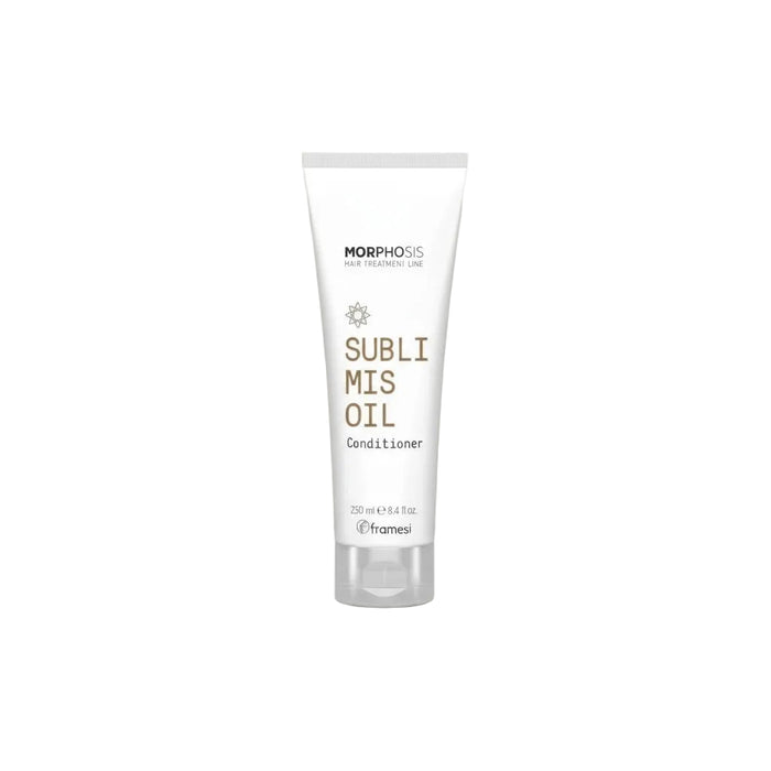 Morphosis Sublimis Oil Conditioner bottle on a light gray background