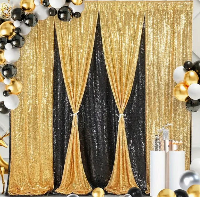 Glitz Mesh Sequin Event Drapery Panels & Curtains in Multiple Colors