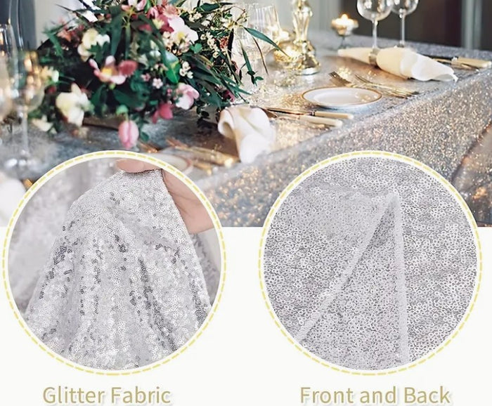 Glitz Mesh Sequin Table Linens, Tablecloths & Overlays for Events