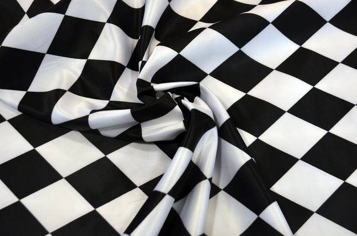 Harlequin Lamour Satin Table Linens & Tablecloths White & Black