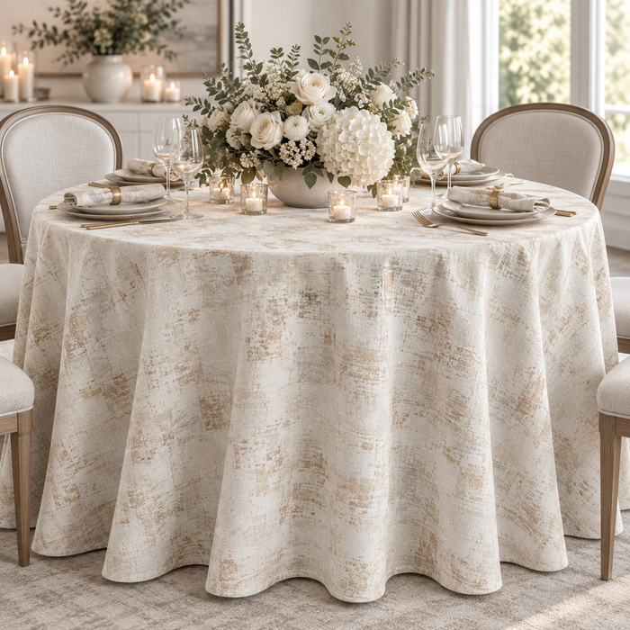 Holland Metallic Velvet Table Linens & Tablecloths Multiple Colors