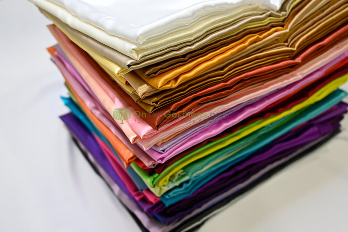 IFR Charmeuse Satin Table Linens, Tablecloths & Overlays in Multiple Colors