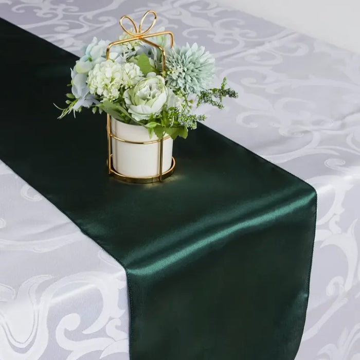 IFR Charmeuse Satin Table Runners in Multiple Colors for Weddings & Events