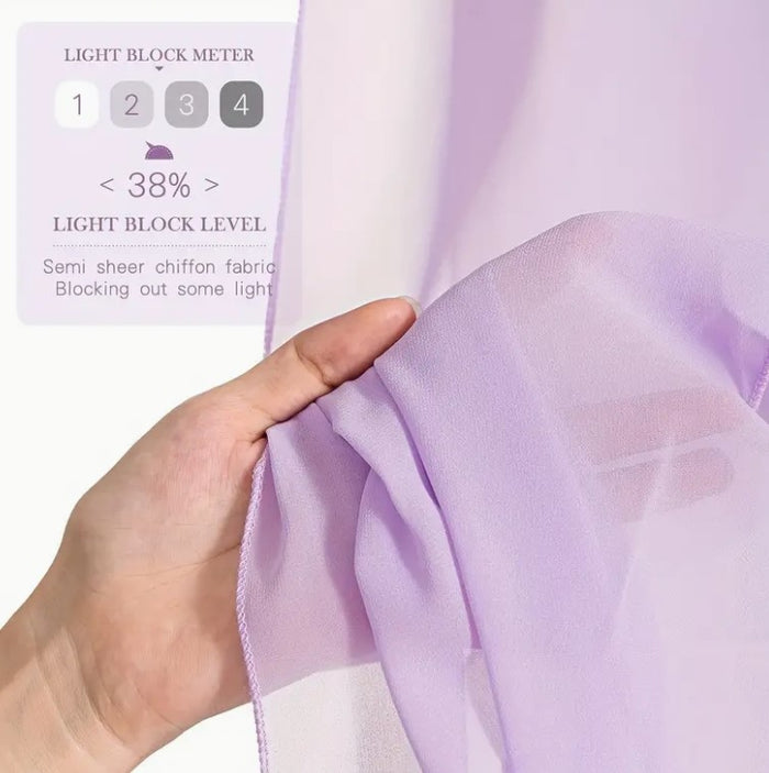 IFR Chiffon Fabric Event Drapery Panels | 100% Polyester Chiffon Fabric Curtains | Multiple Colors |