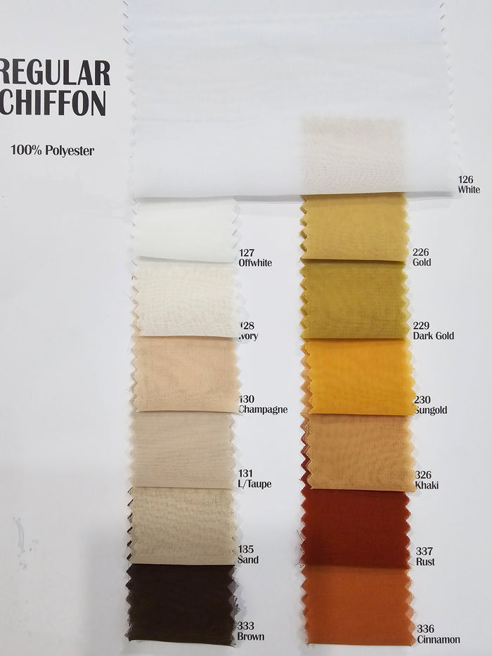 IFR Chiffon Fabric Event Drapery Panels | 100% Polyester Chiffon Fabric Curtains | Multiple Colors |