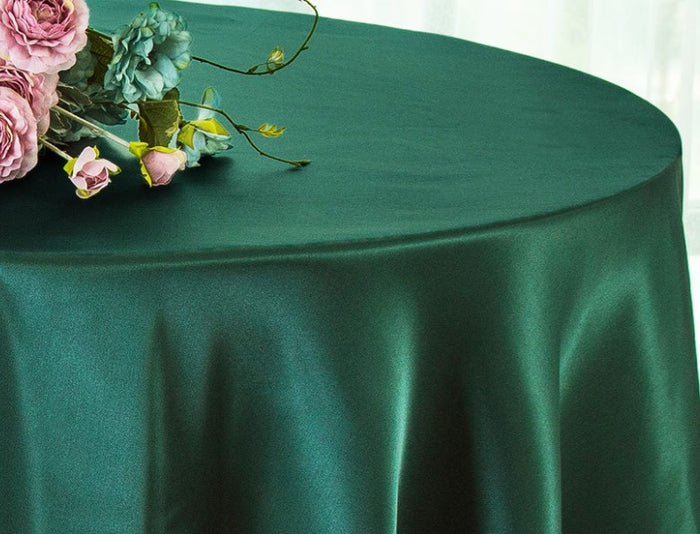 Lamour Satin Tablecloths | 100% Polyester Semi Dull Heavy Satin Table Linens
