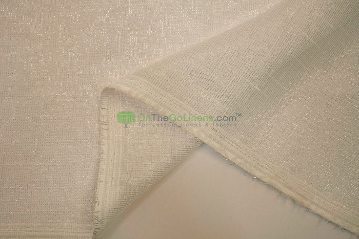 Metallic Faux Sheer Table Linen| Metallic Linen Tablecloths | 108" Wide | Gold and Silver |