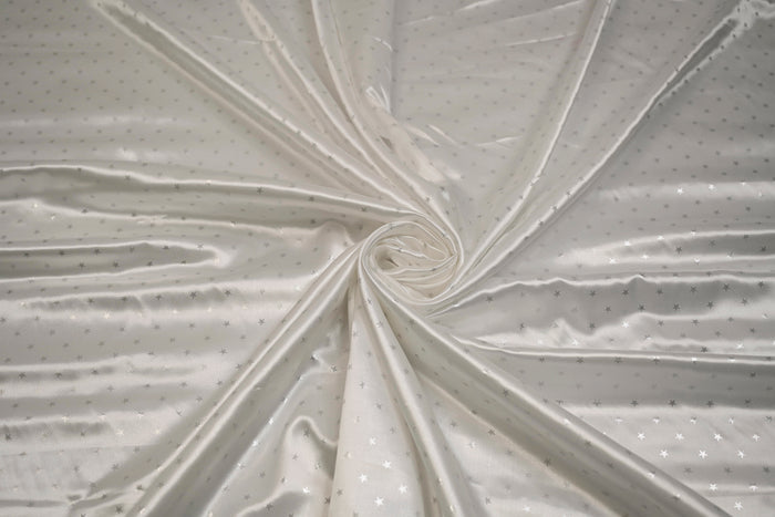 Mini Star Charmeuse Satin Event Drapery Panels | Star Satin Curtains | White, Pink, Blue |