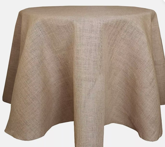 Natural Jute Burlap Table Linens | All Natural Hessian Tablecloths | Natural Color |